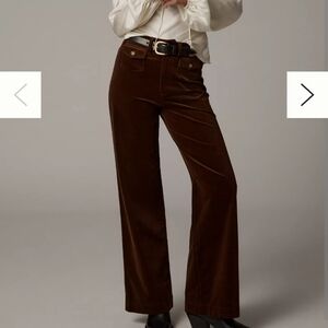 NWT PAIGE Anessa High-Rise Wide-Leg Patch-Pocket Jeans Chicory Coffee Size 31